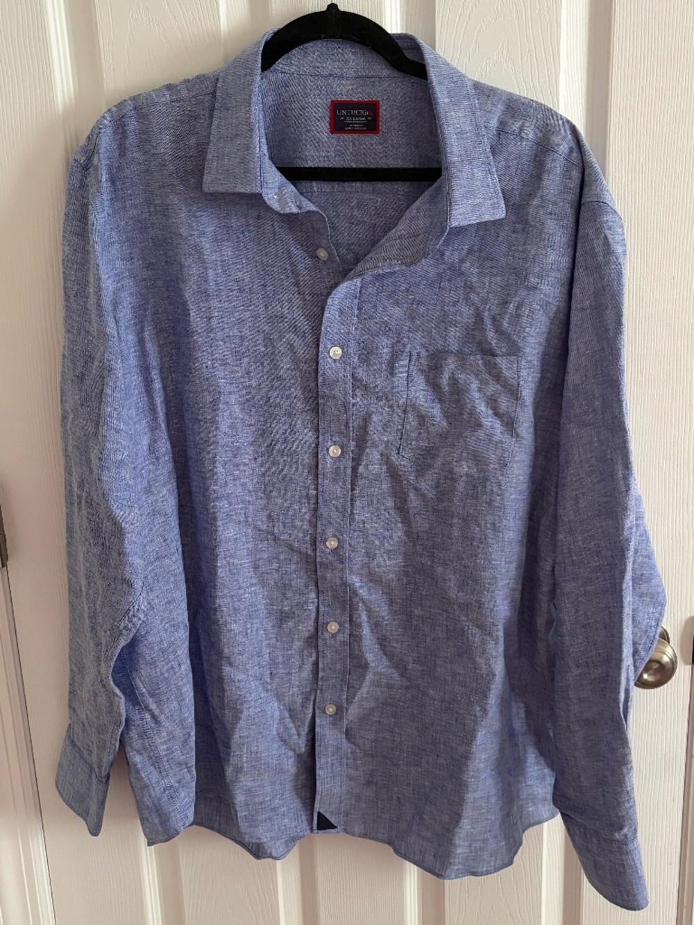 Men's Untuckit 100% Linen long sleeve button down size XXL